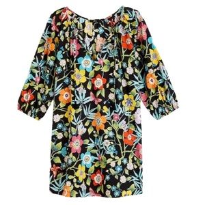 J Crew Liberty Pavilion Floral Beach Coverup tunic